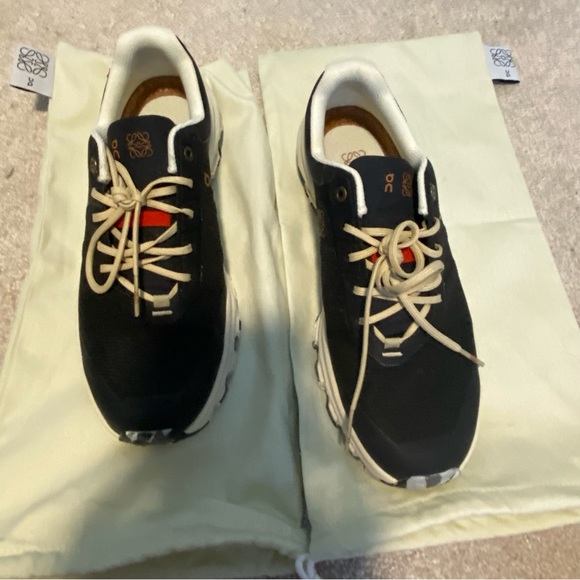 LOEWE+ On Cloudventure recycled-canvas and mesh sneakers NEW Black 38 - Picture 11 of 13